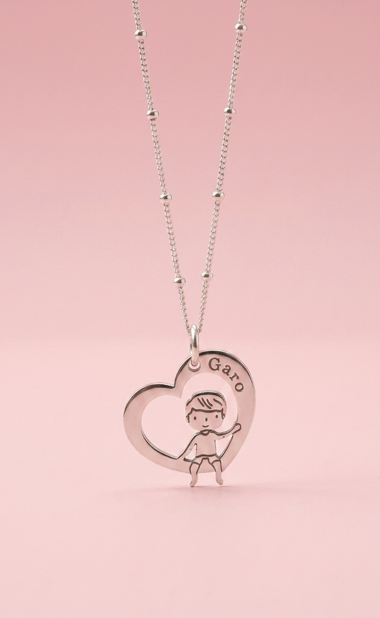 Collar Niño Corazón de Plata
