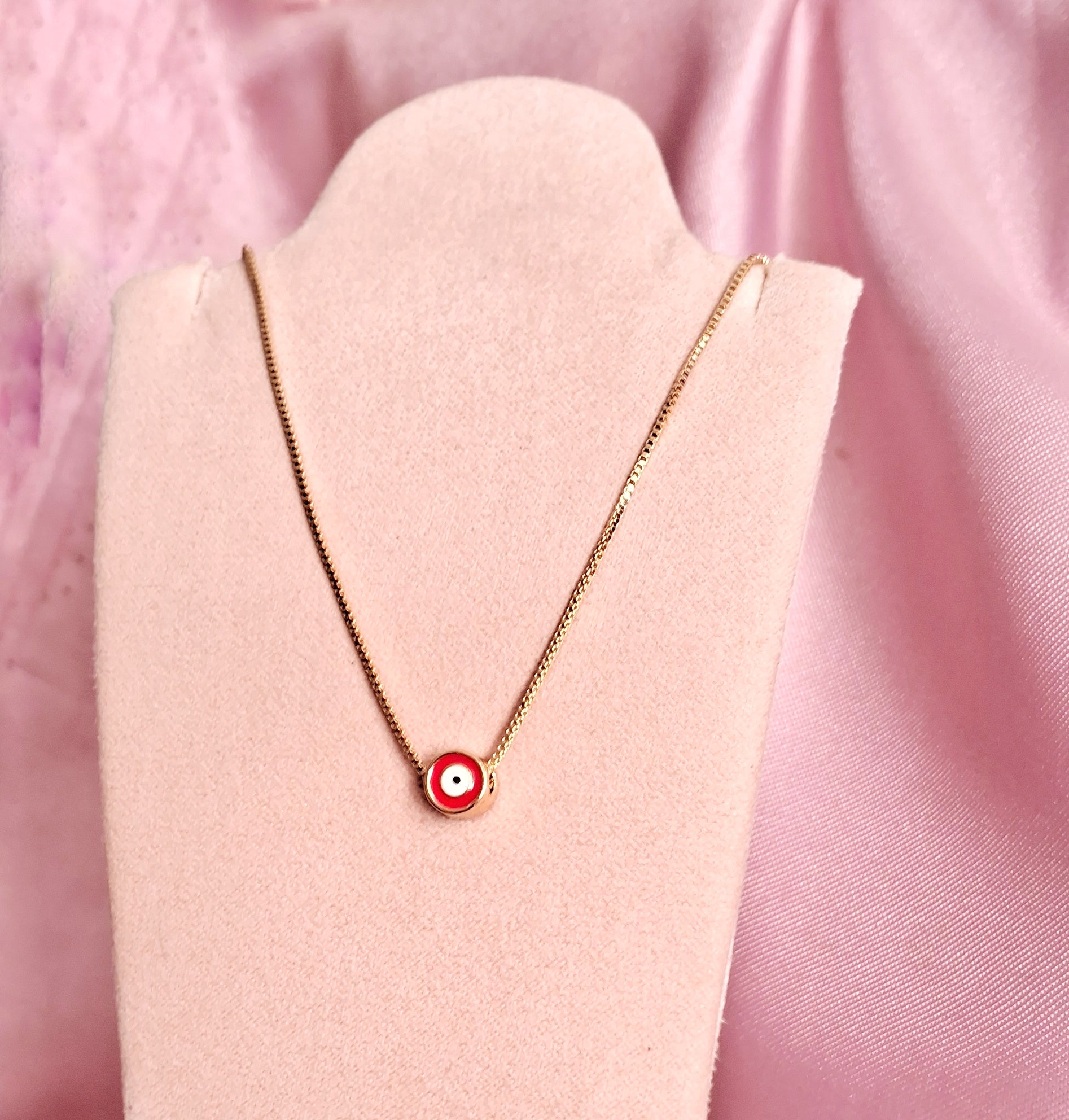 Collar Ojo Turco Rojo — 45 cm