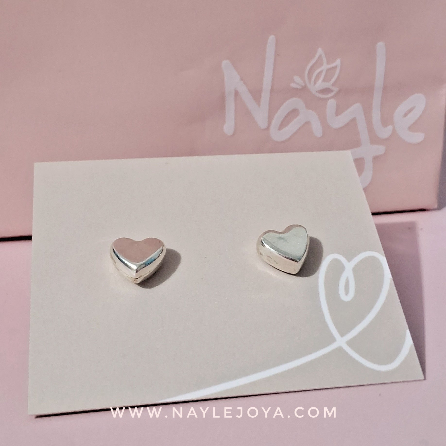 Aretes Corazón de Plata
