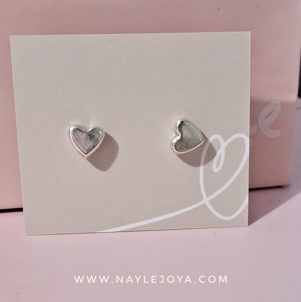 Aretes Corazón de Plata