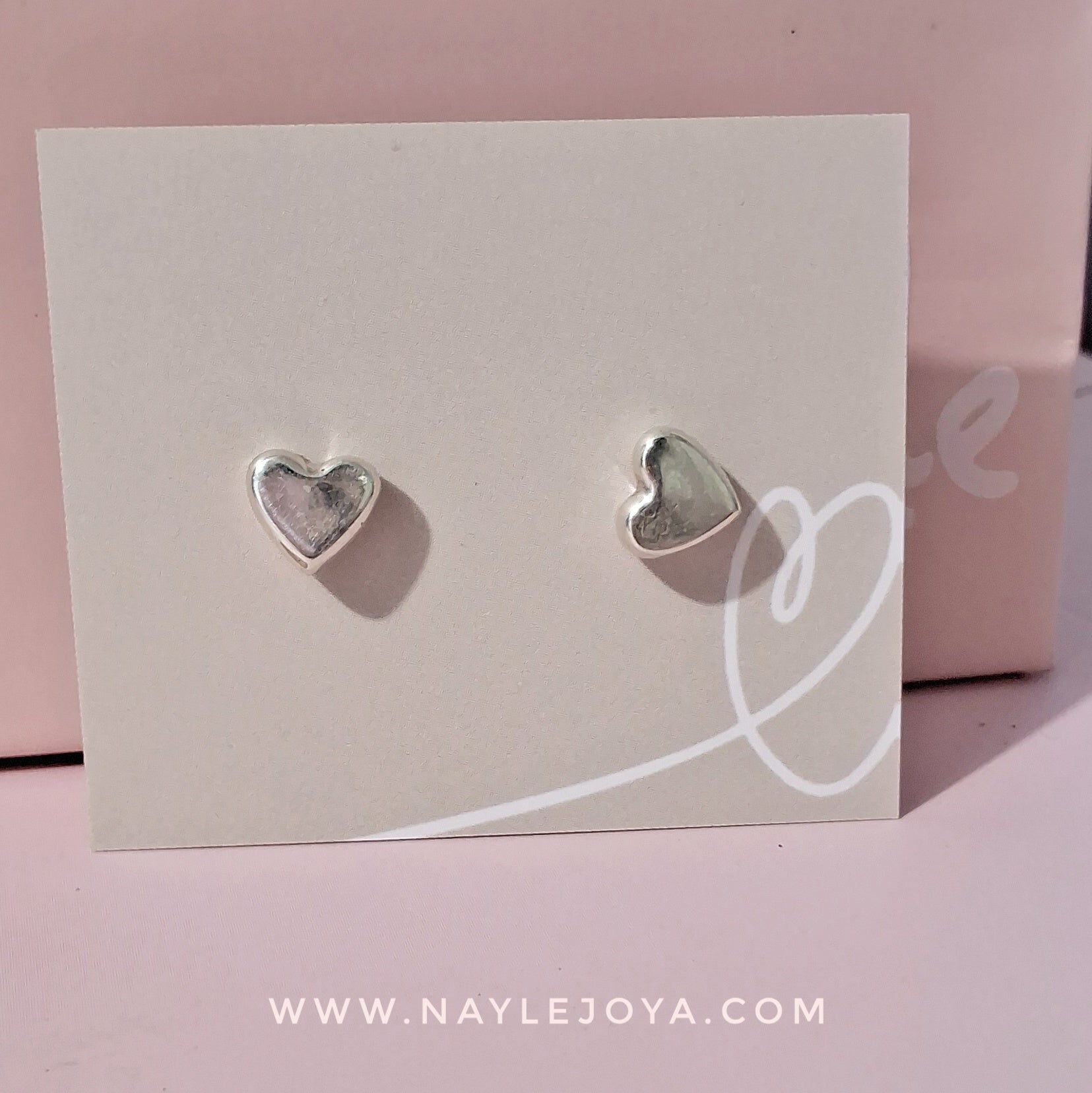 Aretes Corazón de Plata