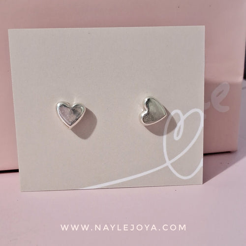 Aretes Corazón de Plata