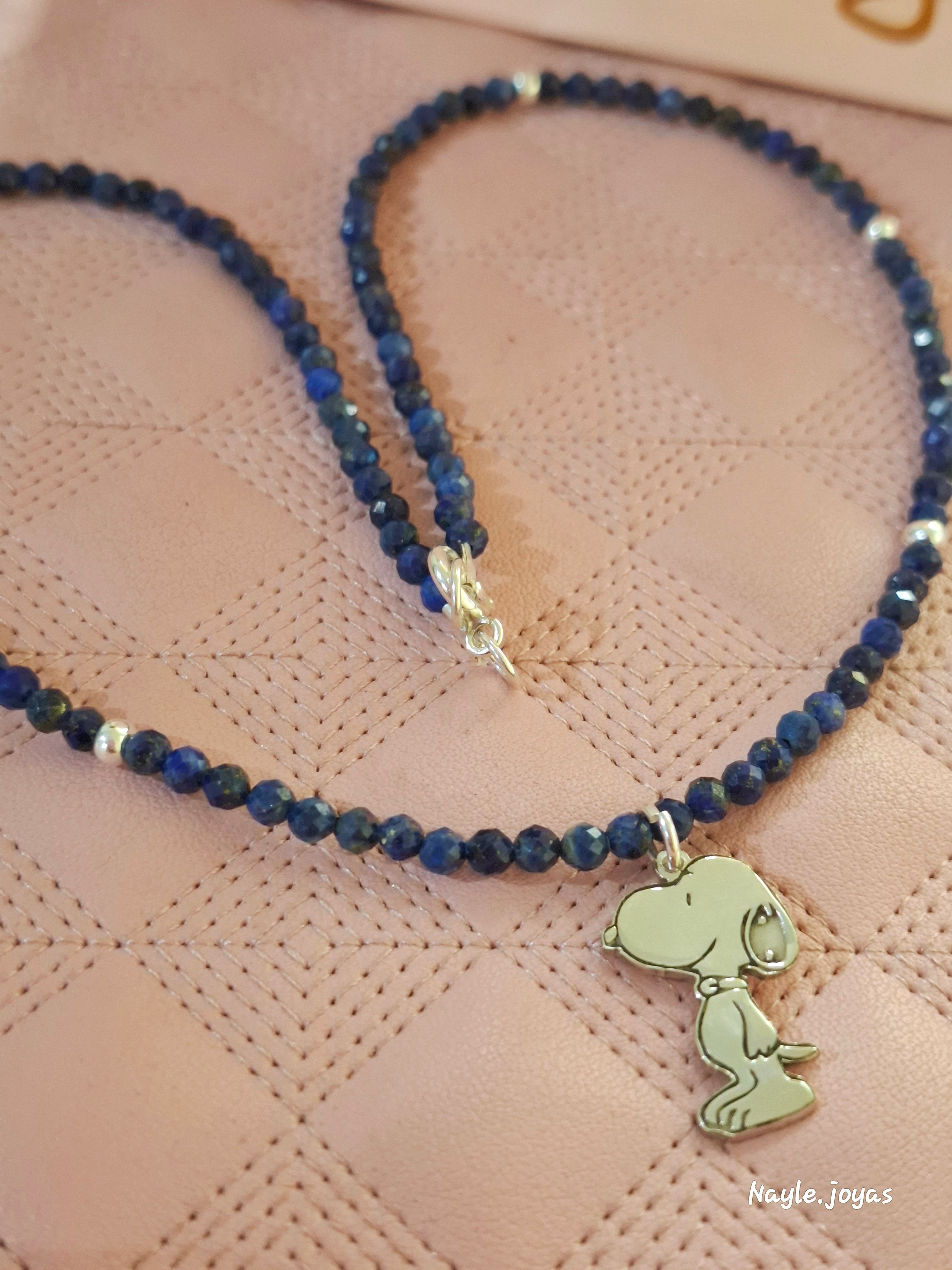 Collar Lapizlazuli Snopyto