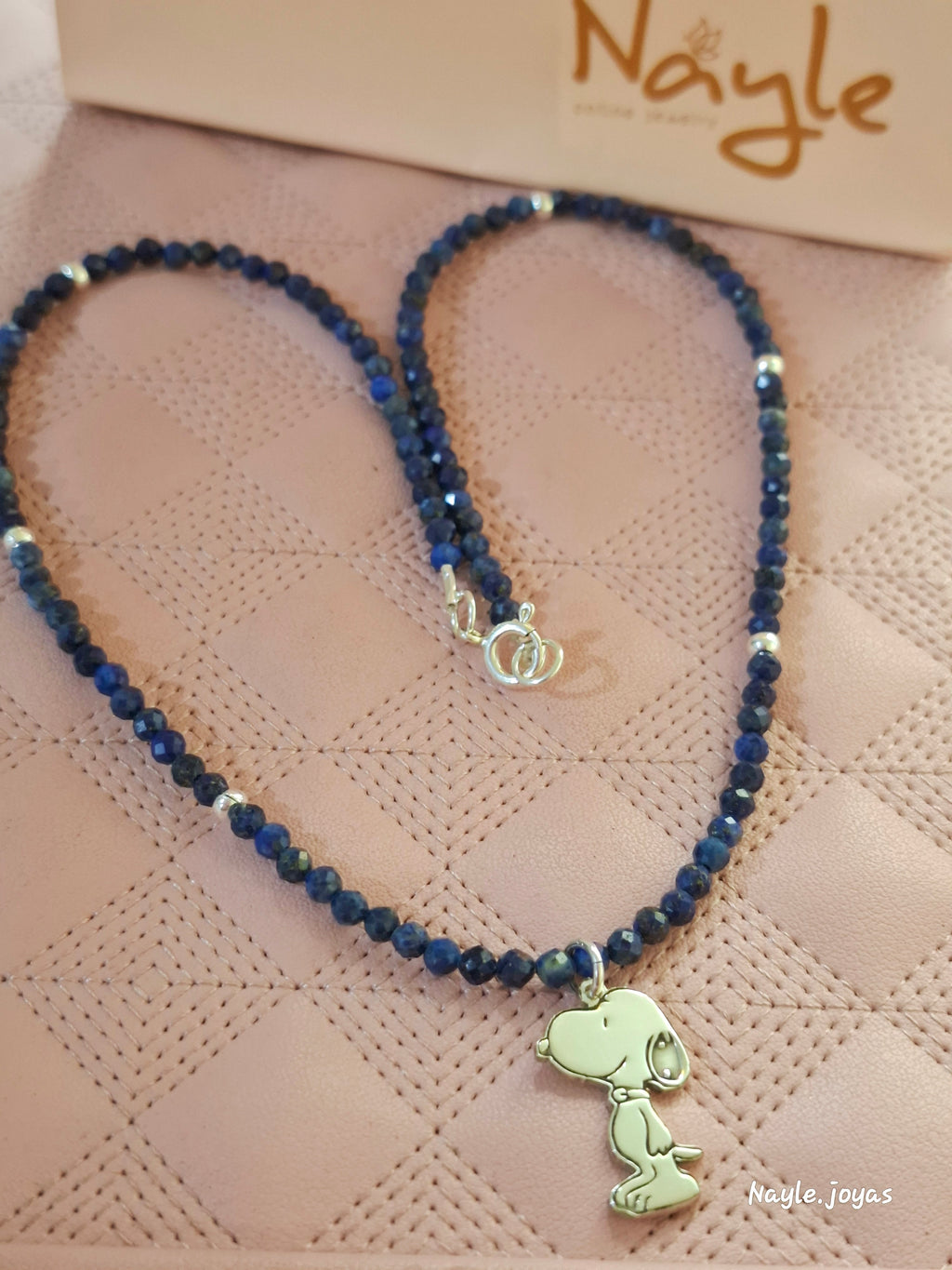 Collar Lapizlazuli Snopyto