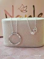 Collar Plata 950 con Dije Personalizado y Zirconias Blancas 45cm
