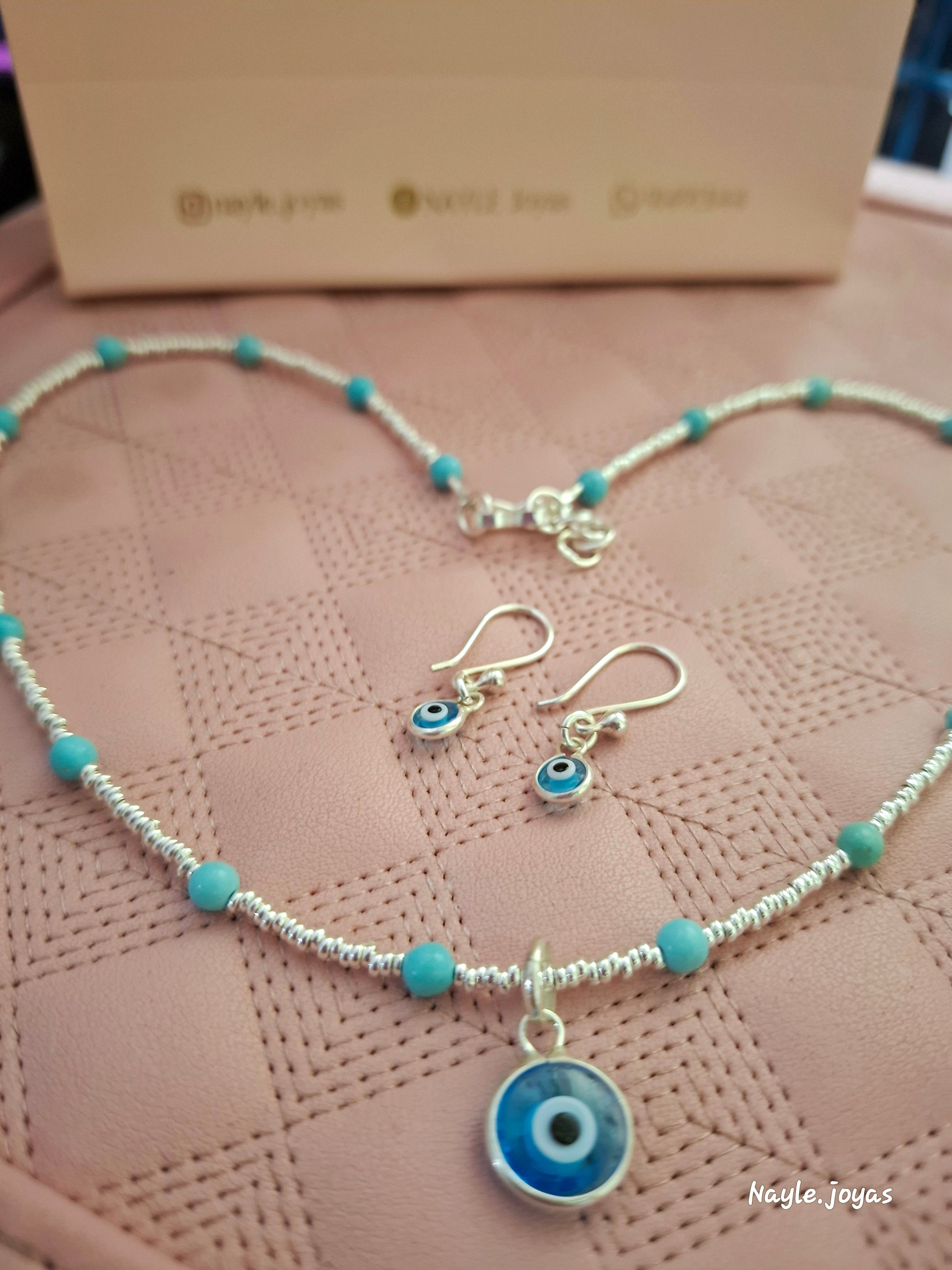 Set Ojo Turco Turquesa