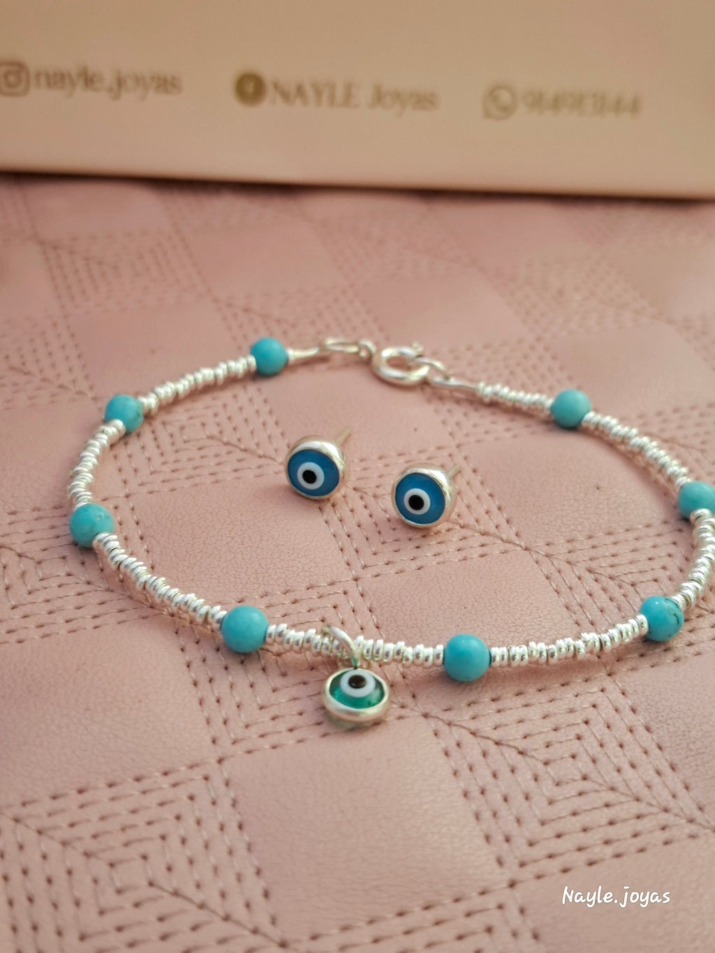 Set Ojo Turco Turquesa