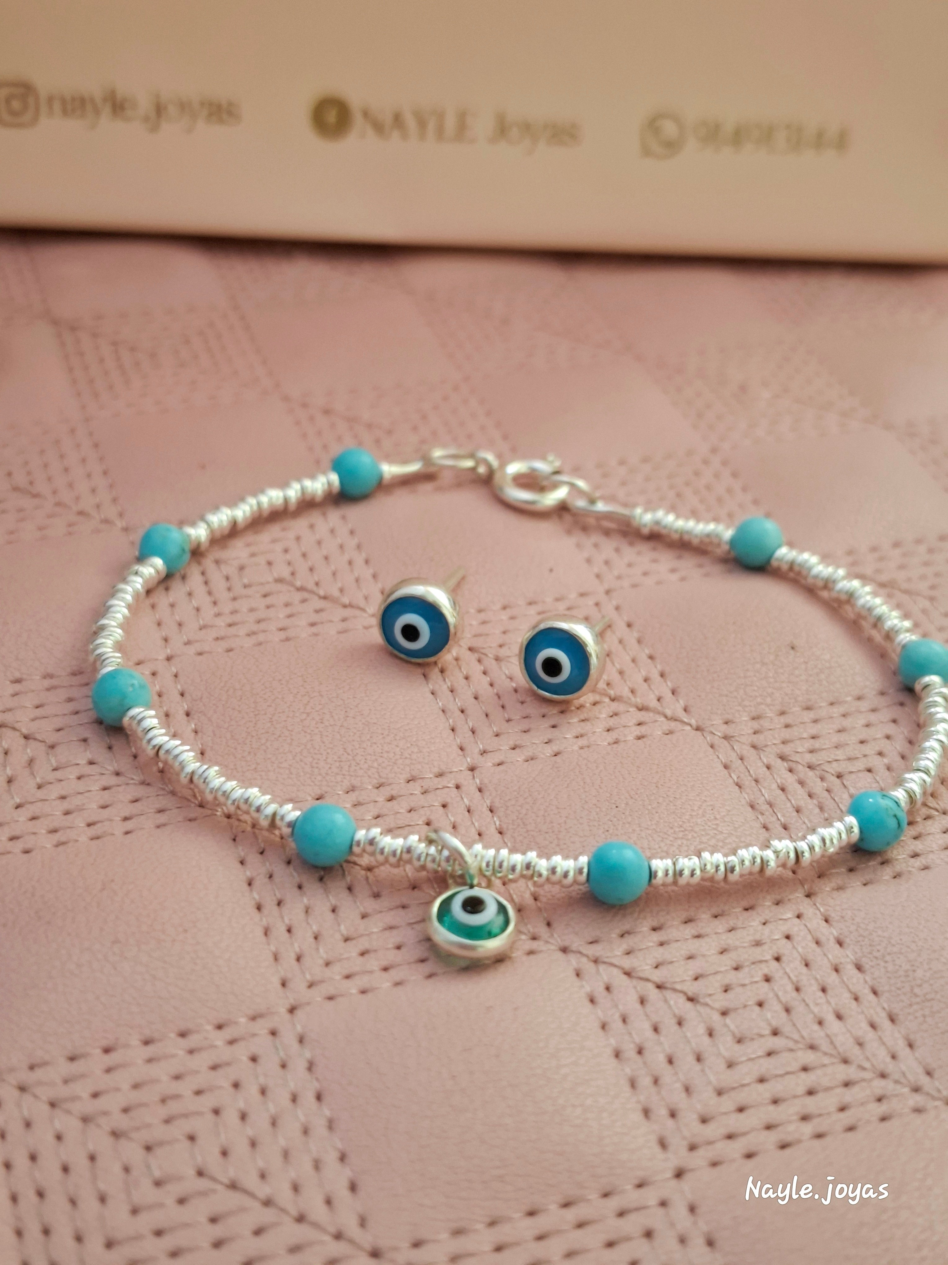 Set Ojo Turco Turquesa
