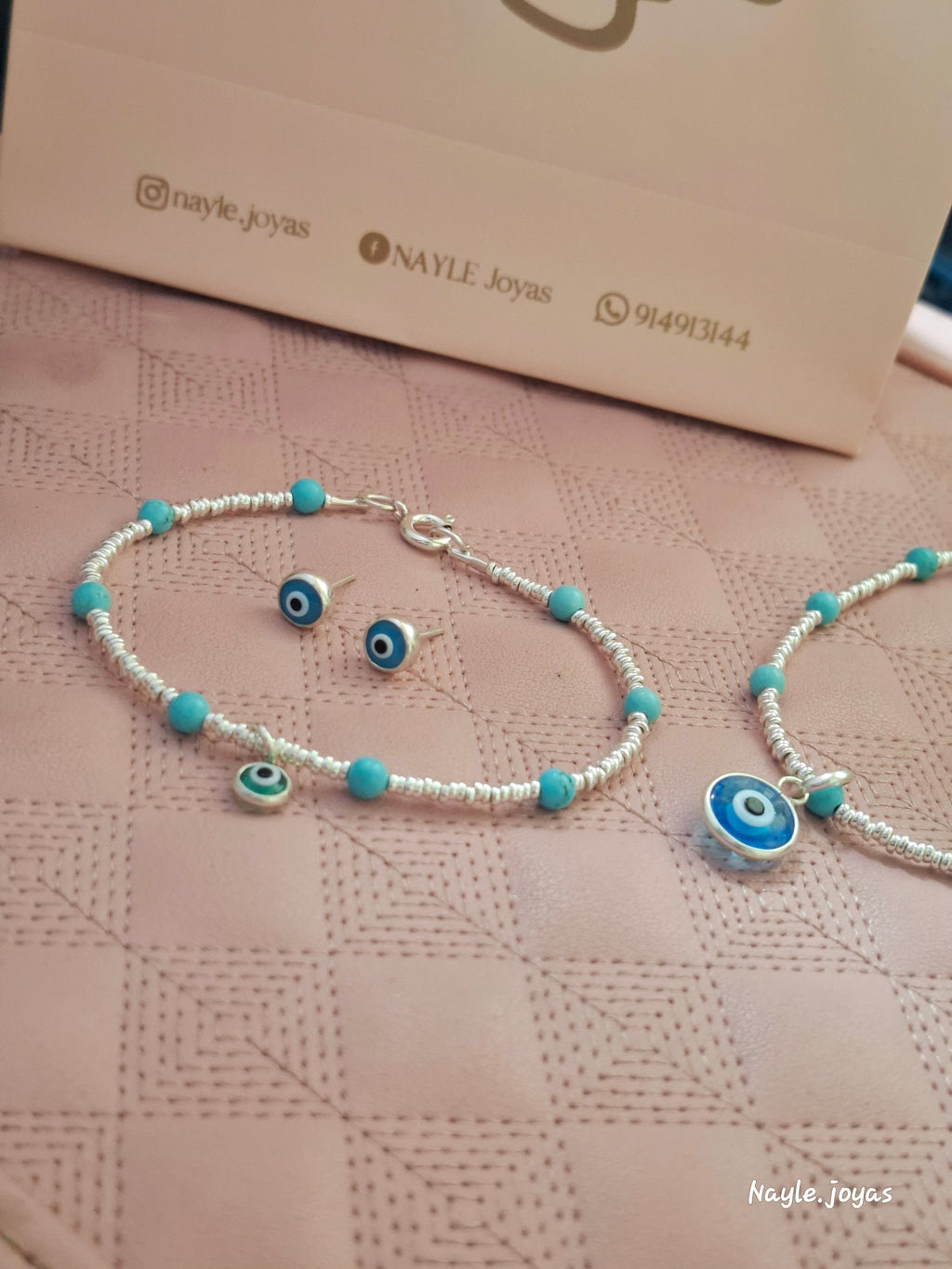 Set Ojo Turco Turquesa