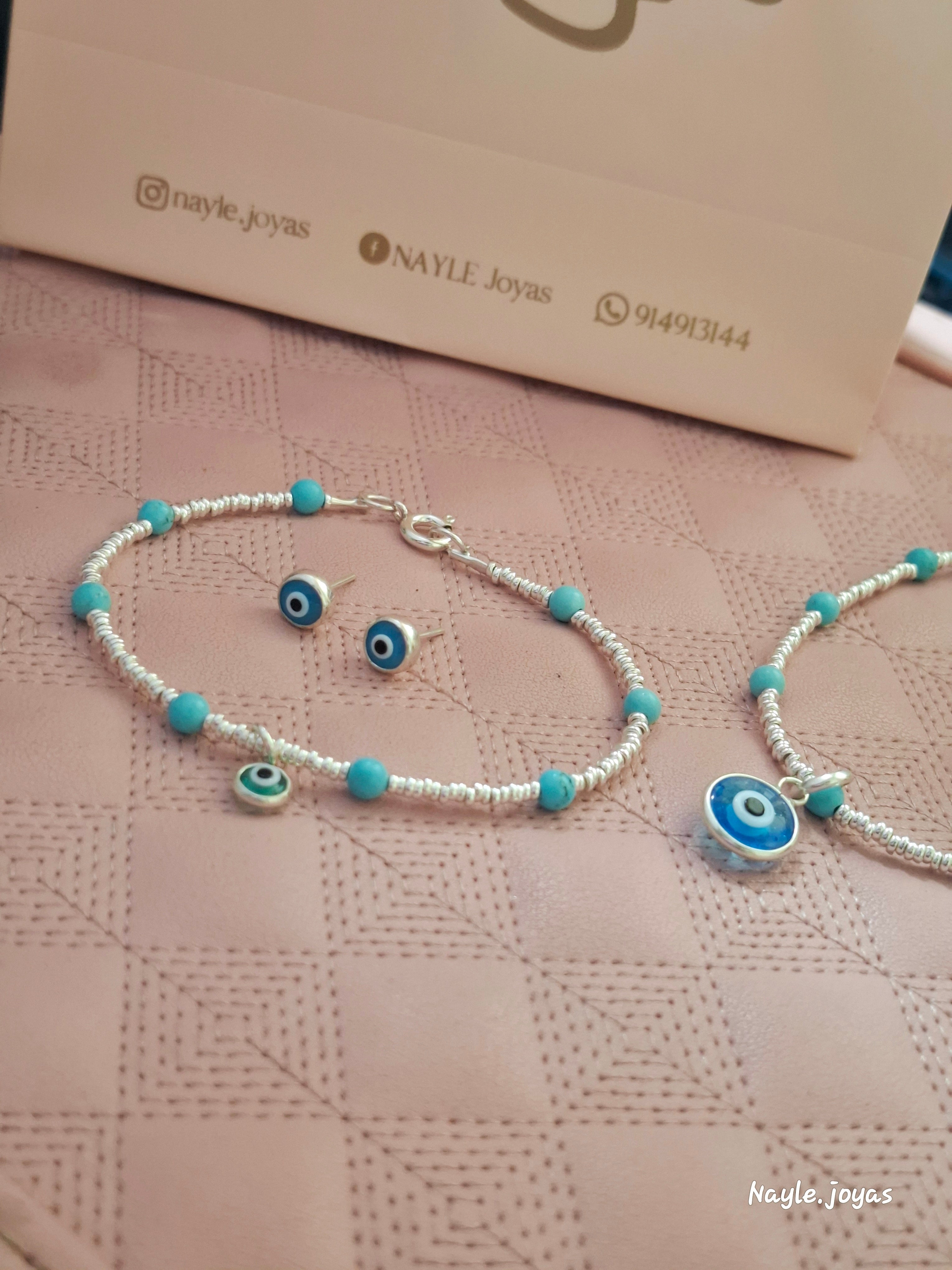 Set Ojo Turco Turquesa