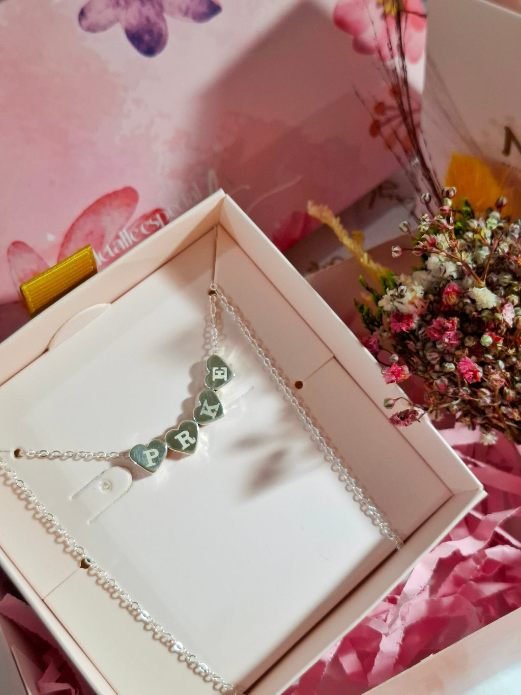Collar Corazones de Plata