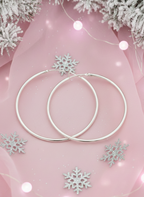 Aretes Argollas Slim Plata 950 4.5cm