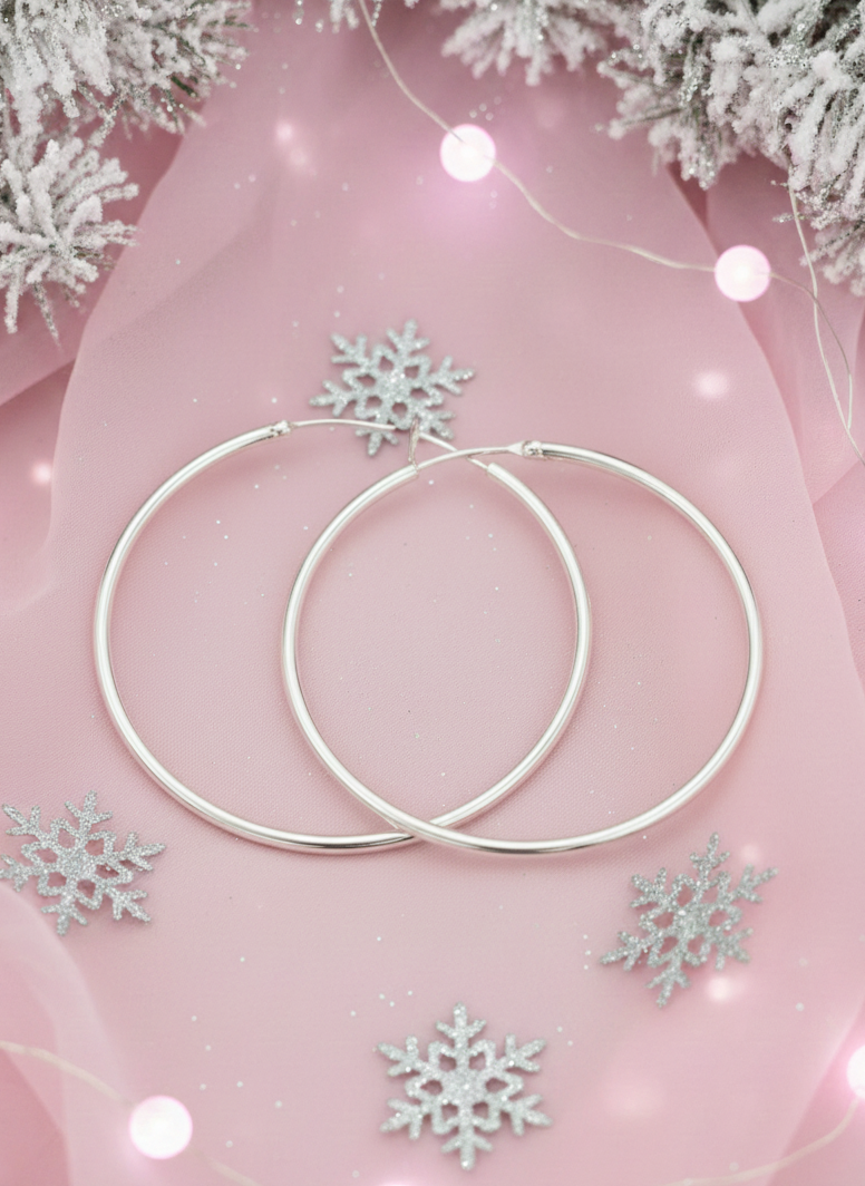 Argollas Slim Plata 4.5cm